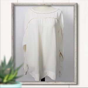 Hotel Particulier Ivory Lace Insert Blouse Size S